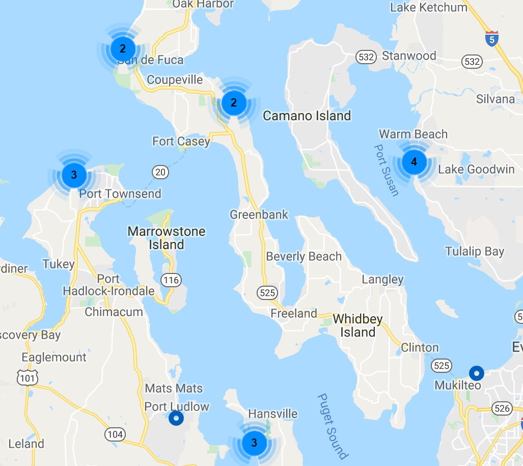 Map for puget sound waterfront